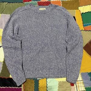 Vintage St John’s Bay Purple/White Tight Knitted 100% Cotton Sweater Small